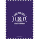 Purple Large Date Photo Save the Date Cards Image 5 of 6